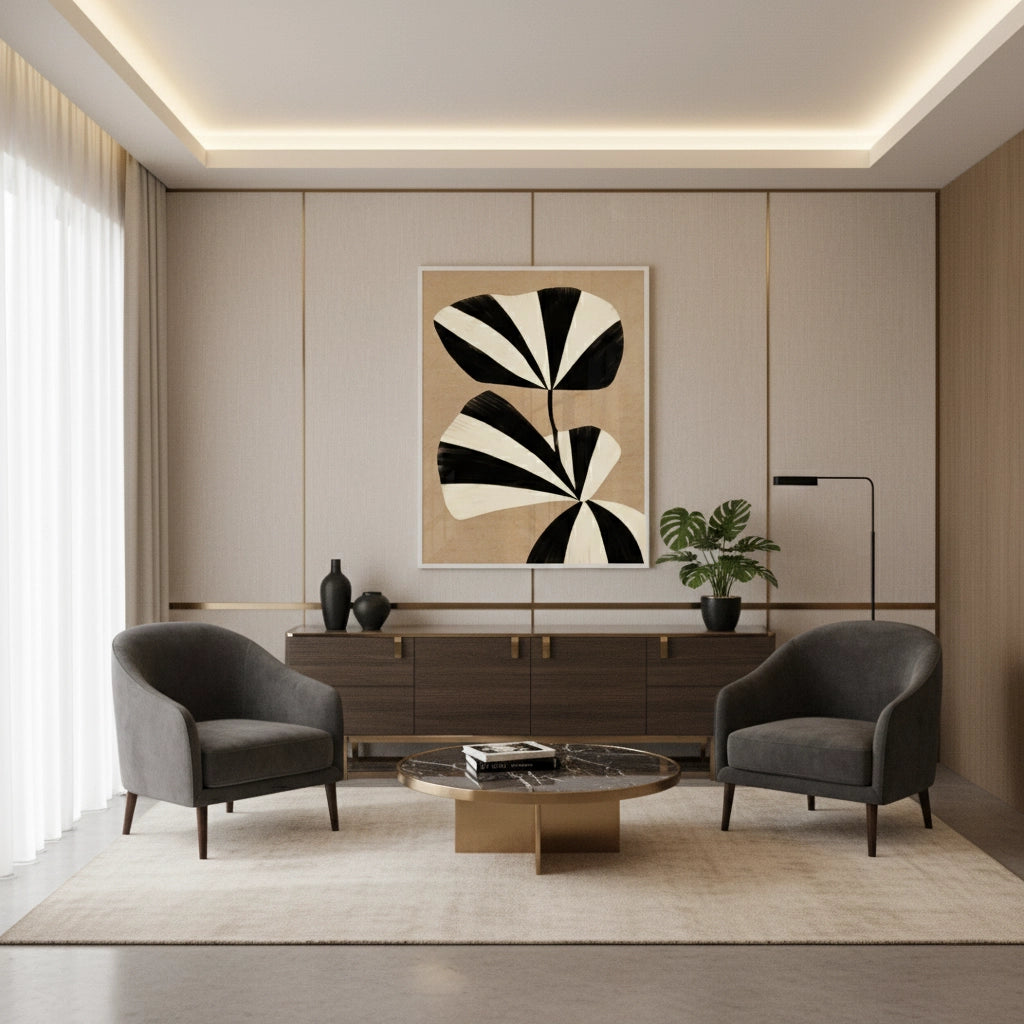 Striped Leaf - Fine Art - Jasmineart.ae