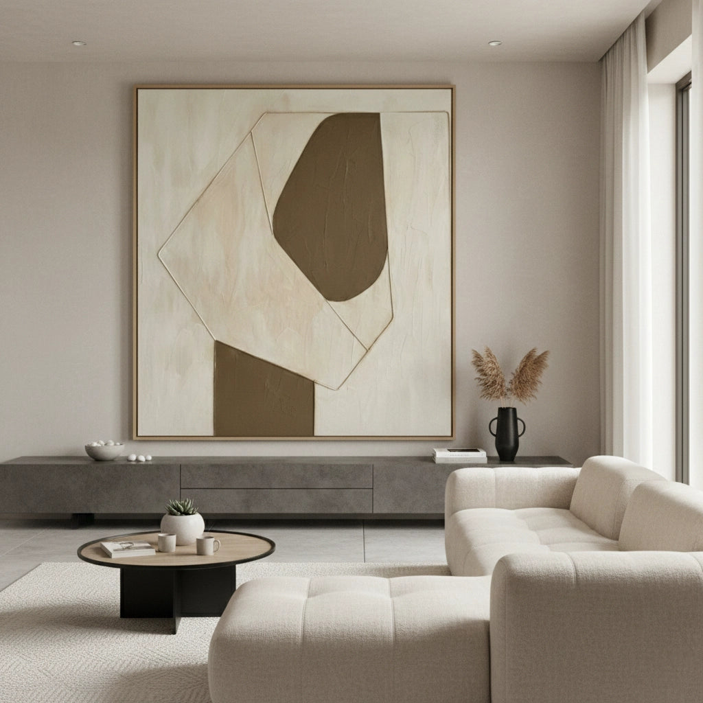 2Subtle Brown Composition Painting #SBCO550