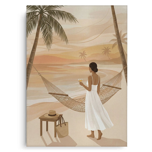 Sunset Beach Hammock - Canvas