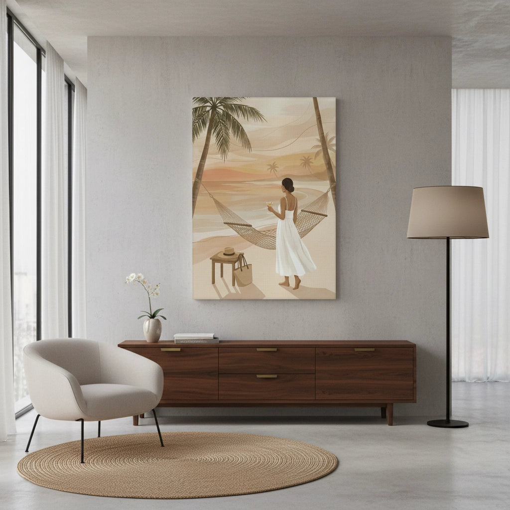 Sunset Beach Hammock - Canvas