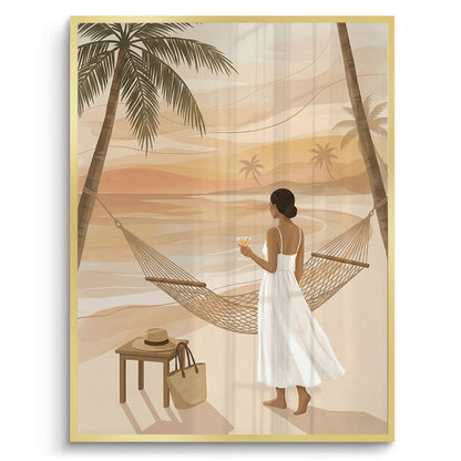 Sunset Beach Hammock - Fine Art