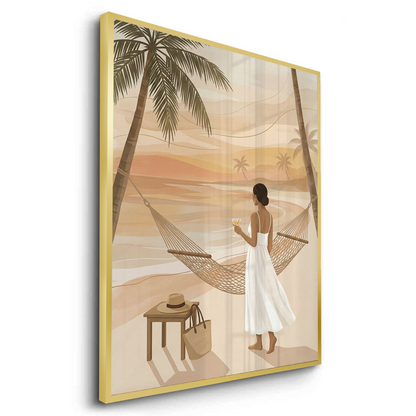 Sunset Beach Hammock - Fine Art