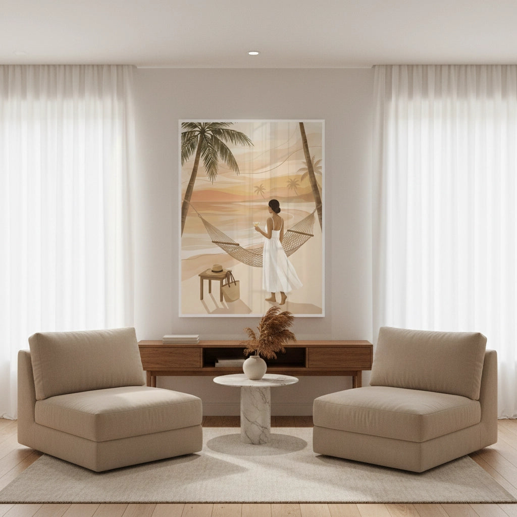 2Sunset Beach Hammock - Fine Art