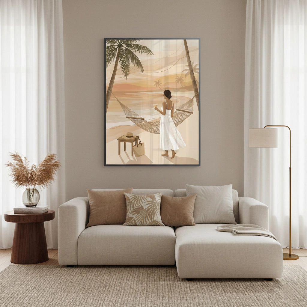 2Sunset Beach Hammock - Fine Art