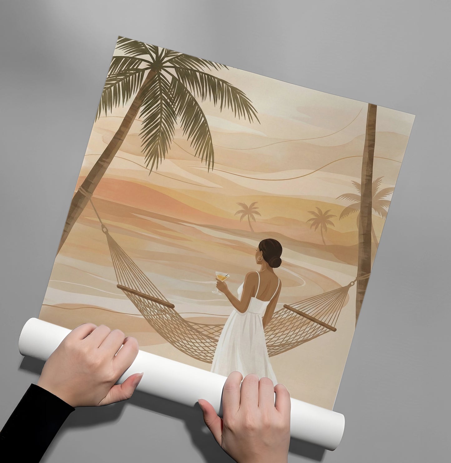 2Sunset Beach Hammock - Poster