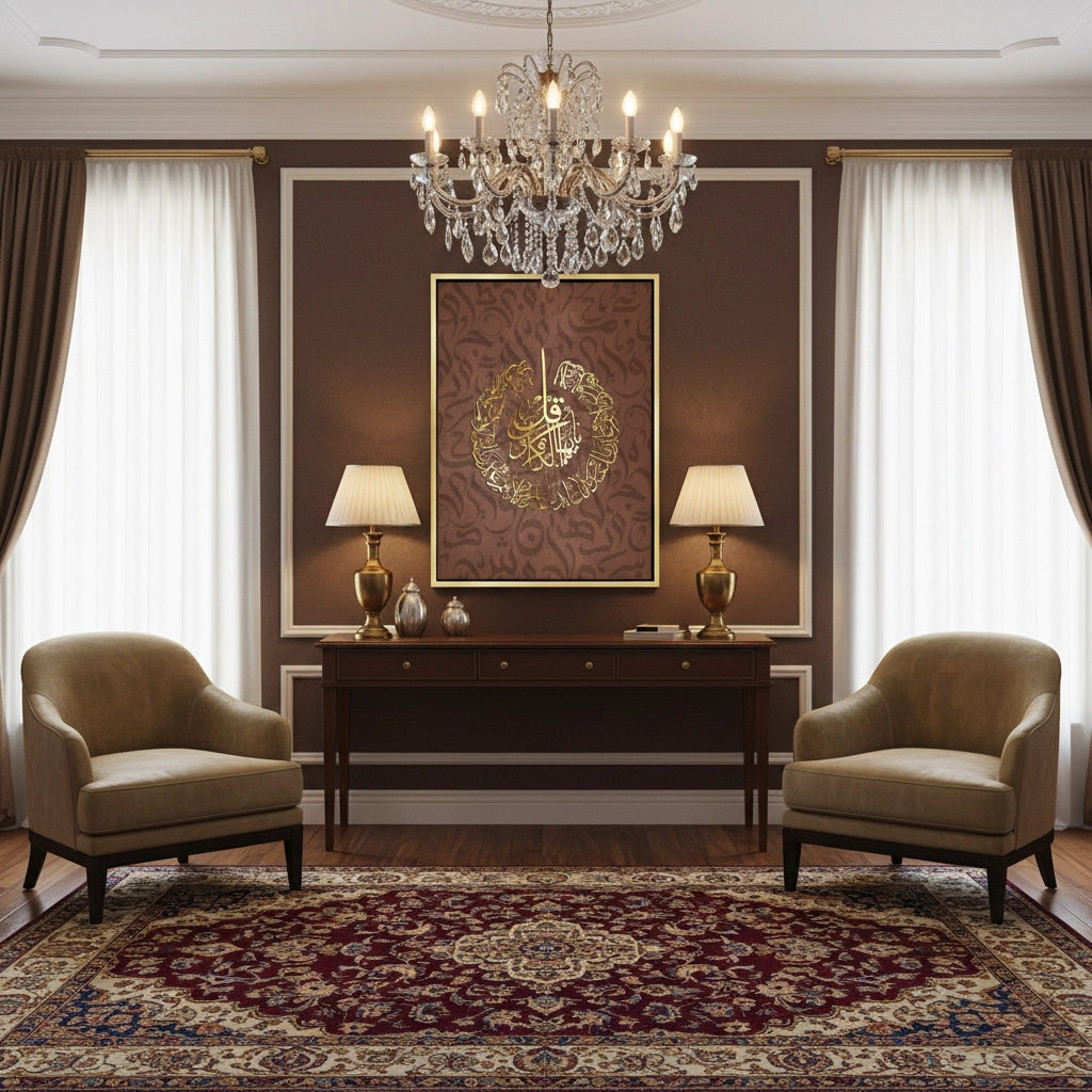 Surah Al Kafirun Circular Arabic Art - Canvas