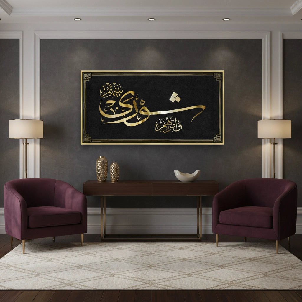 2Surah Ash-Shura 42-38 - Fine Art
