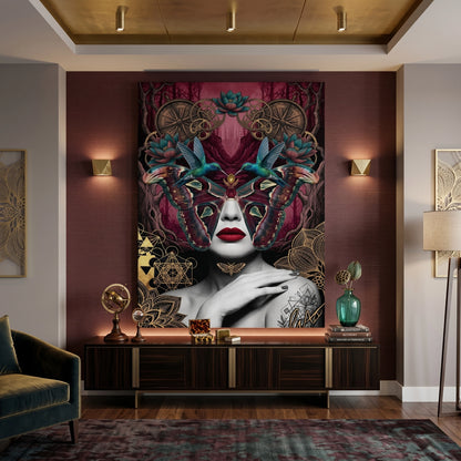 Surreal Butterfly Woman - Canvas