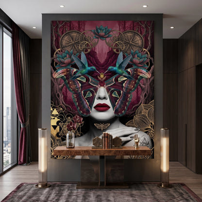 Surreal Butterfly Woman - Canvas