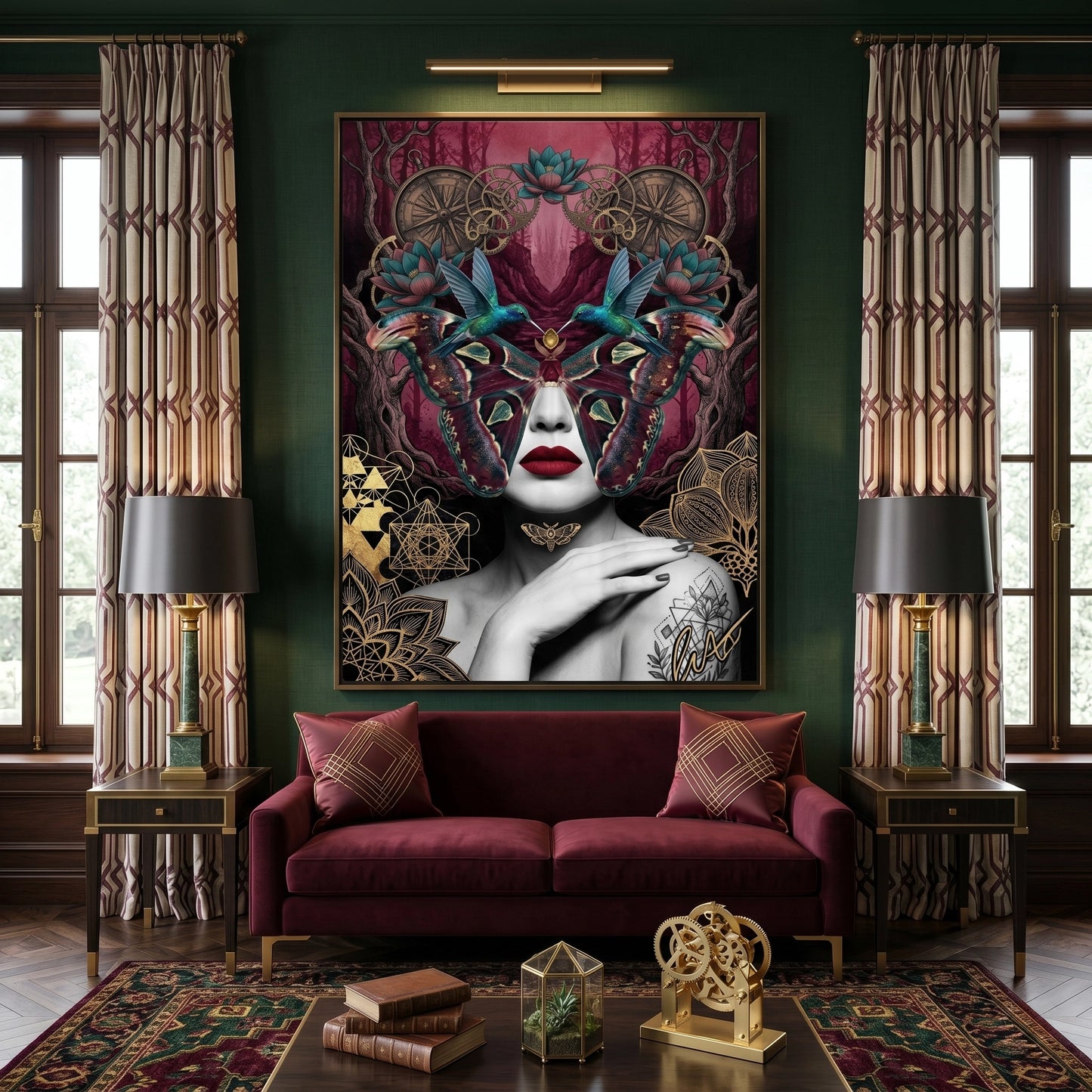 2Surreal Butterfly Woman - Fine Art