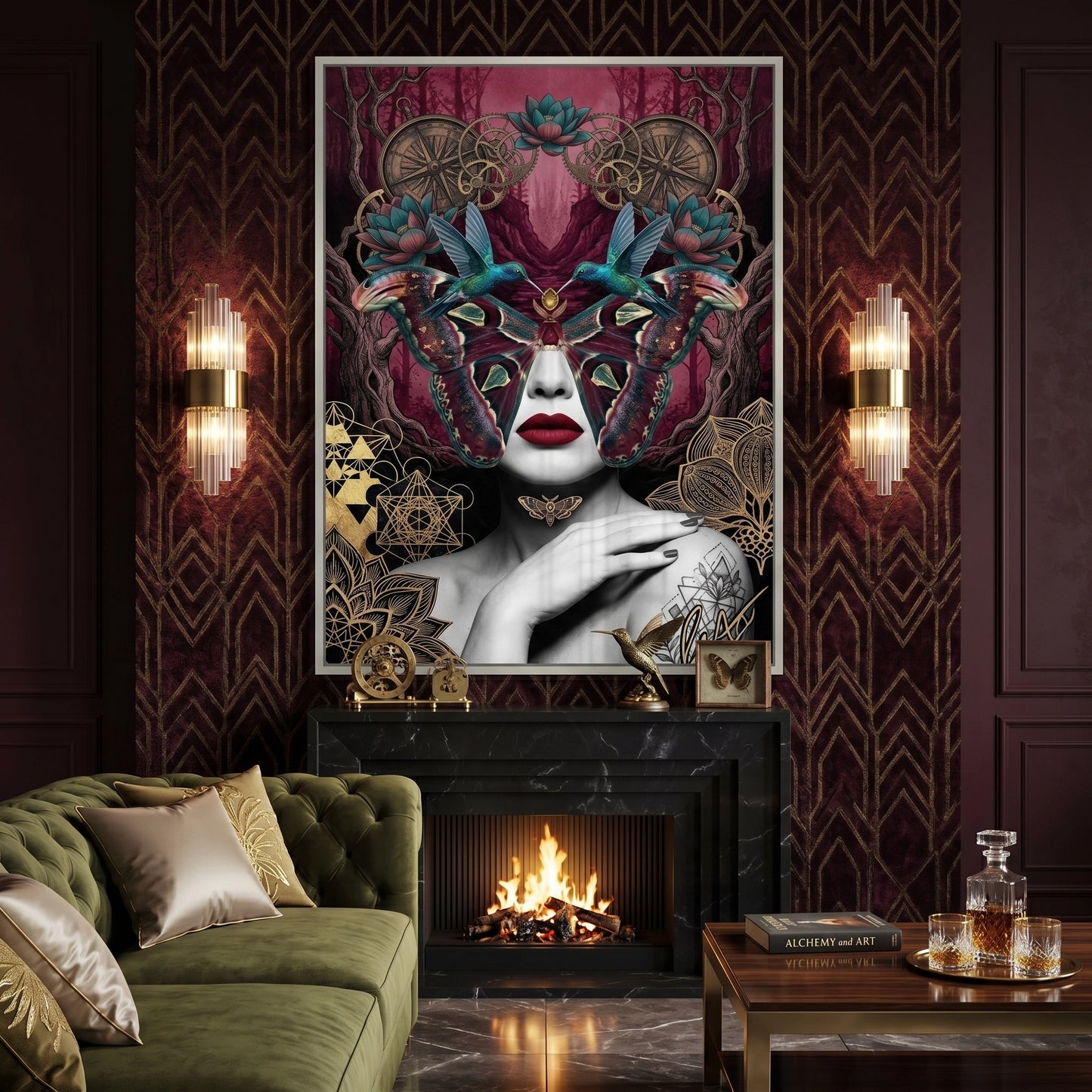 2Surreal Butterfly Woman - Fine Art
