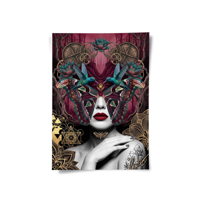 Surreal Butterfly Woman - Poster