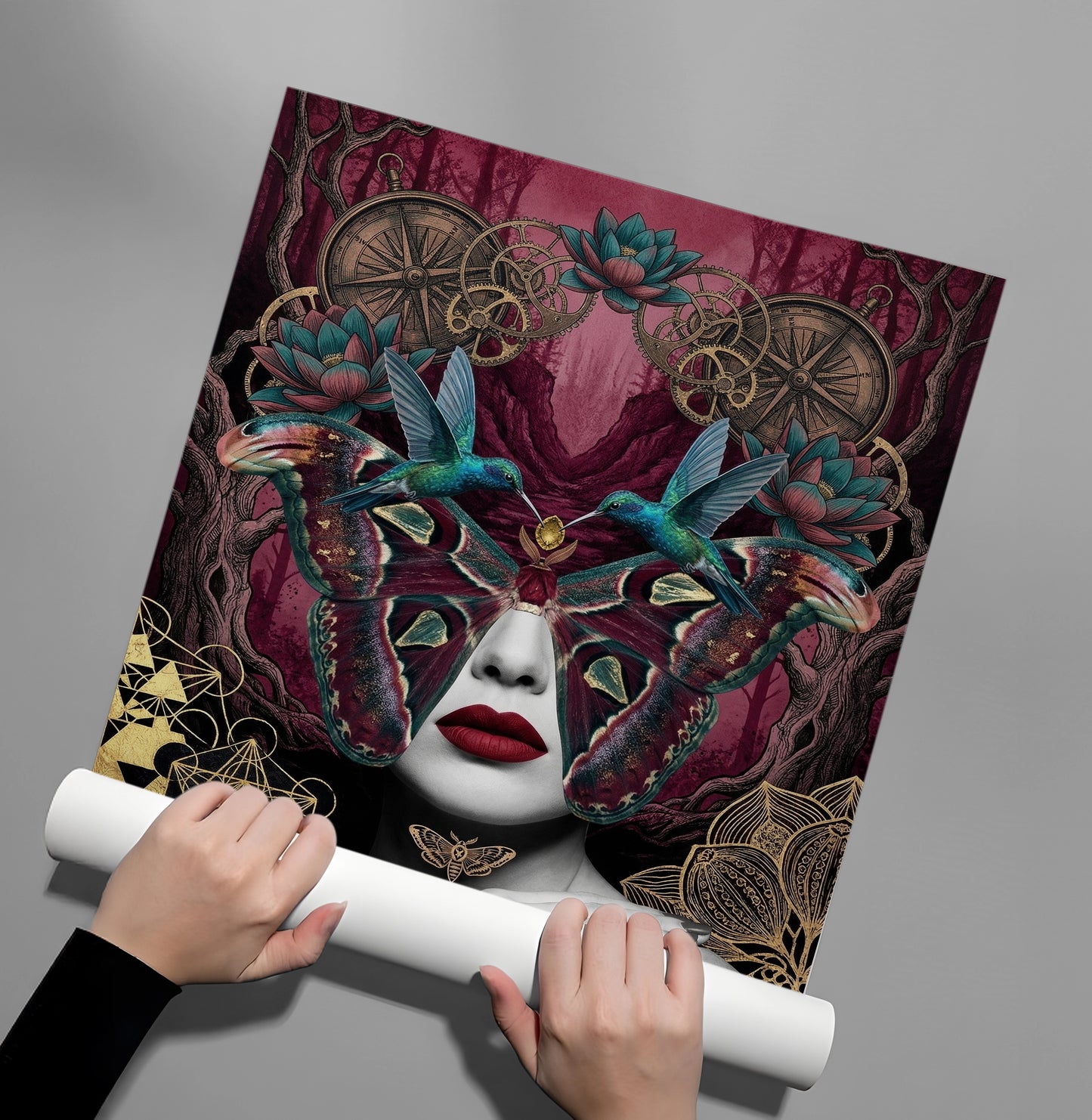 2Surreal Butterfly Woman - Poster