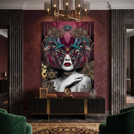 Surreal Butterfly Woman - Canvas
