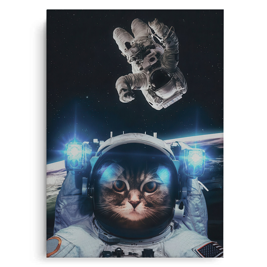 2Surreal Kitty in Space - Canvas