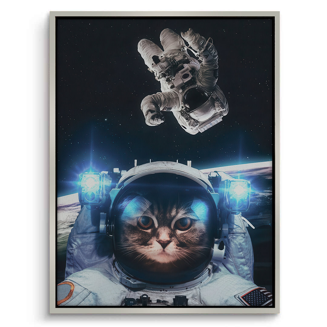 2Surreal Kitty in Space - Canvas