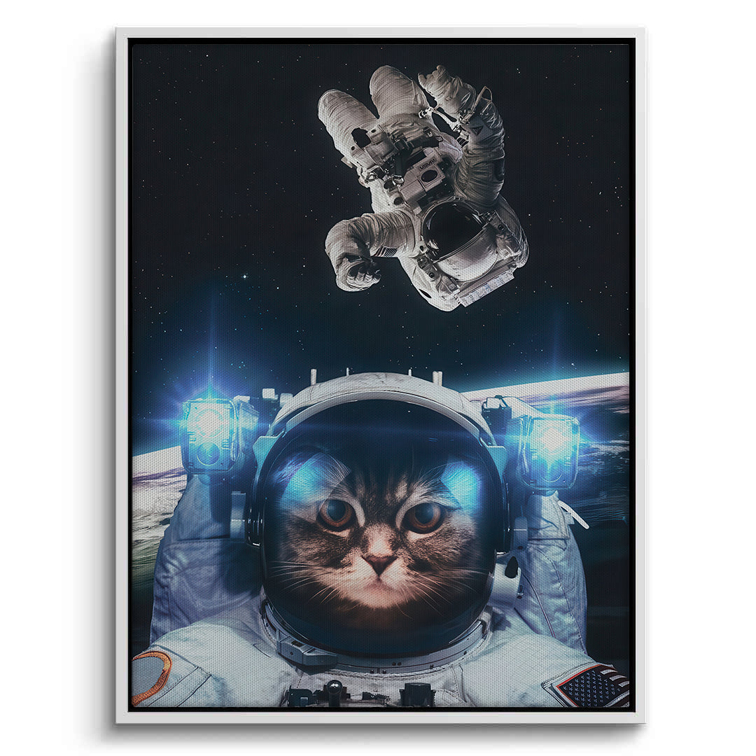 2Surreal Kitty in Space - Canvas