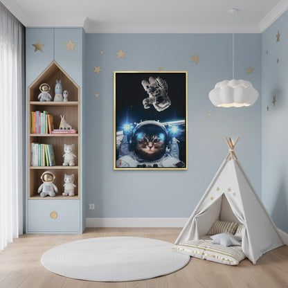 Surreal Kitty in Space - Canvas