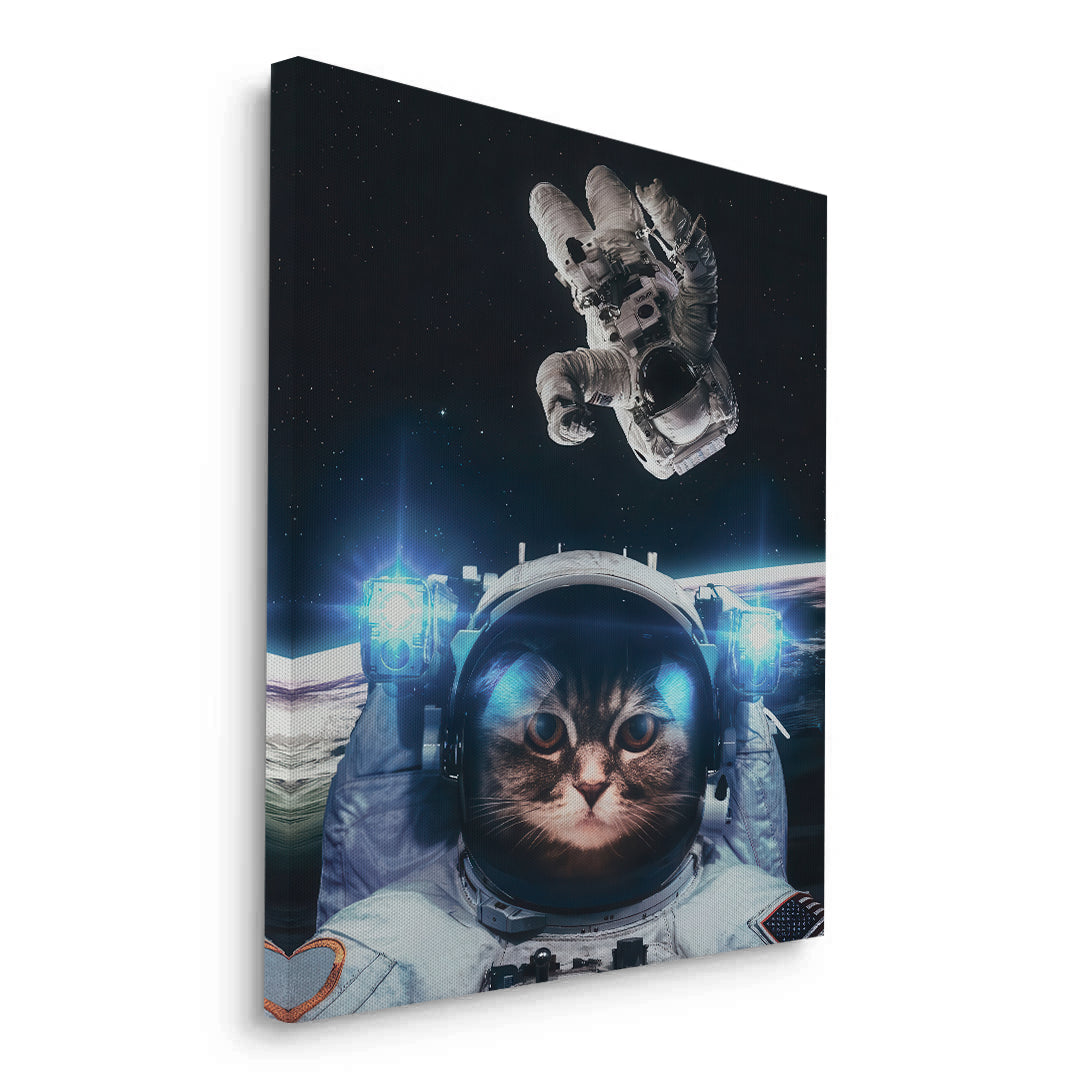 2Surreal Kitty in Space - Canvas