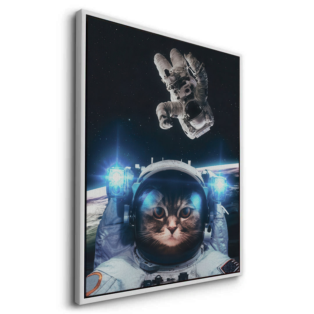 2Surreal Kitty in Space - Canvas