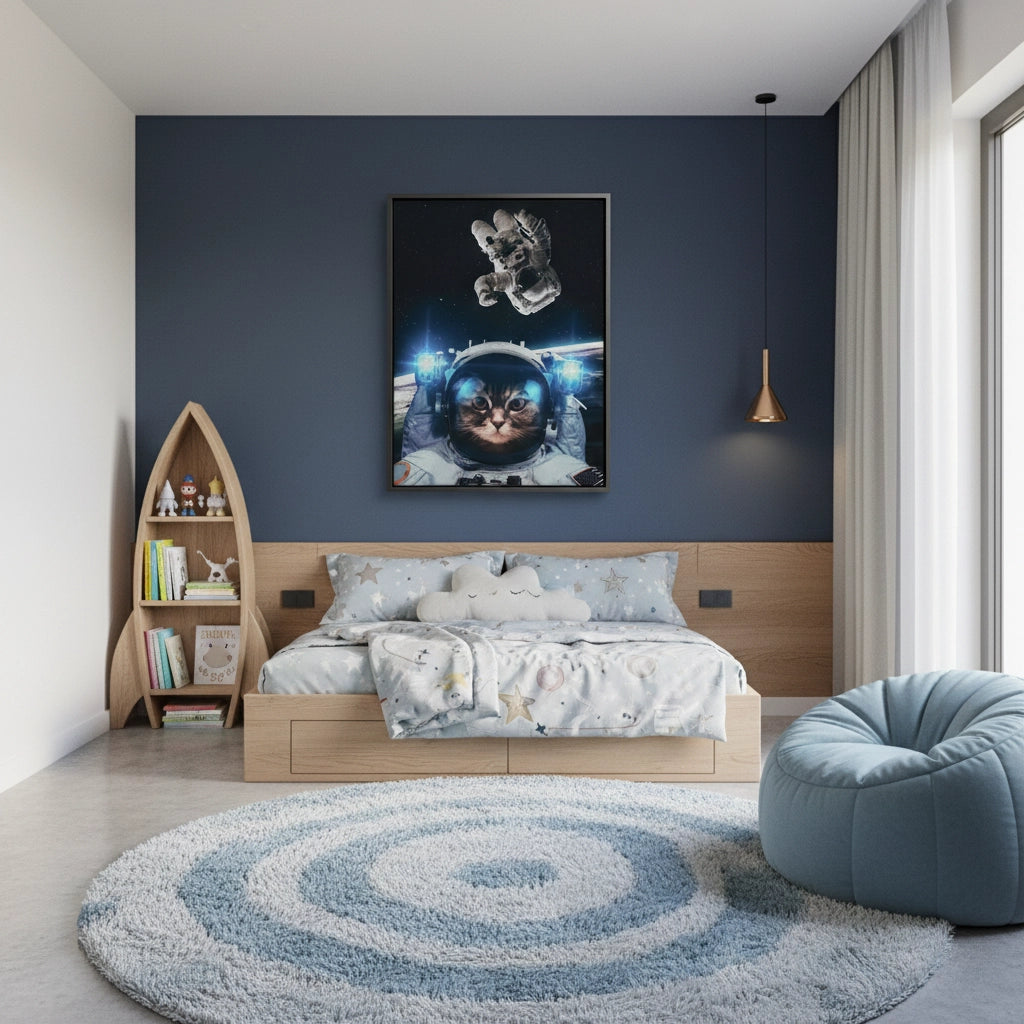 2Surreal Kitty in Space - Canvas