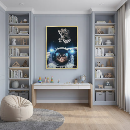 Surreal Kitty in Space - Fine Art