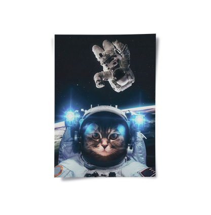 Surreal Kitty in Space - Poster