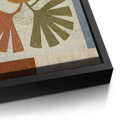 Symmetrical Botanical Radiance Organic Shapes - Canvas