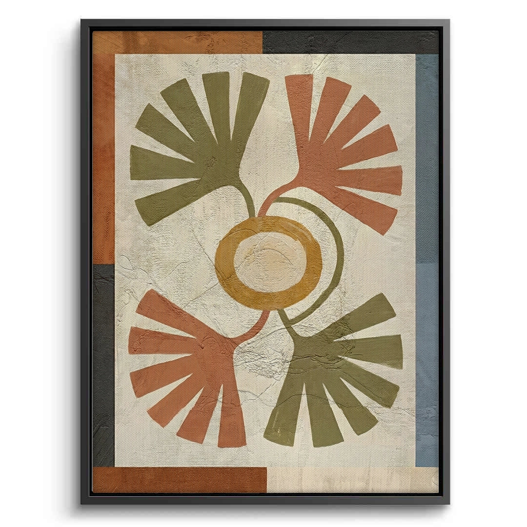 2Symmetrical Botanical Radiance Organic Shapes - Canvas