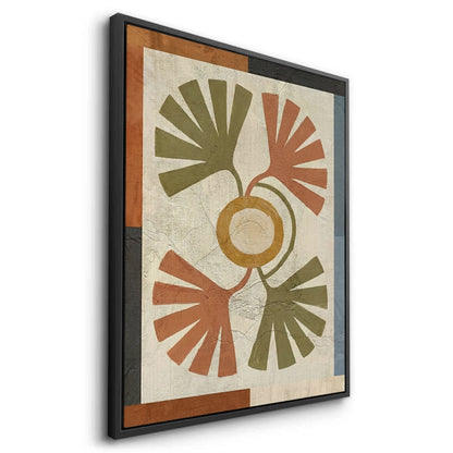 Symmetrical Botanical Radiance Organic Shapes - Canvas
