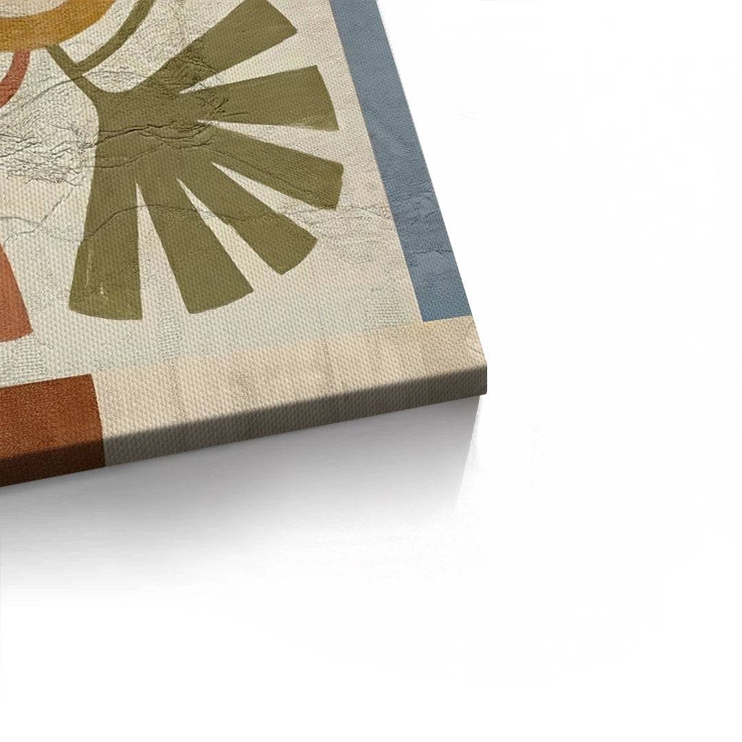 2Symmetrical Botanical Radiance Organic Shapes - Canvas