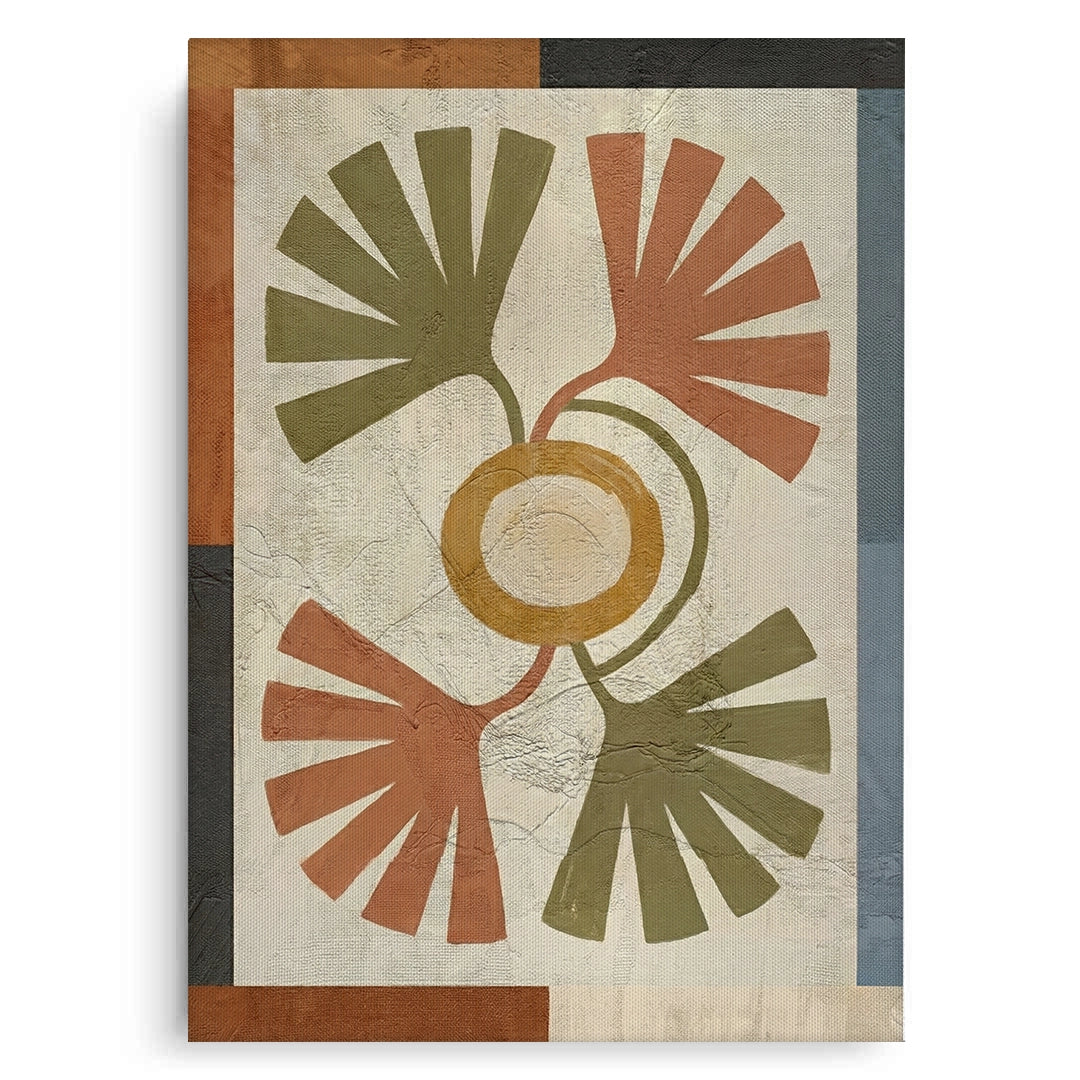 2Symmetrical Botanical Radiance Organic Shapes - Canvas