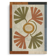 Symmetrical Botanical Radiance Organic Shapes - Canvas