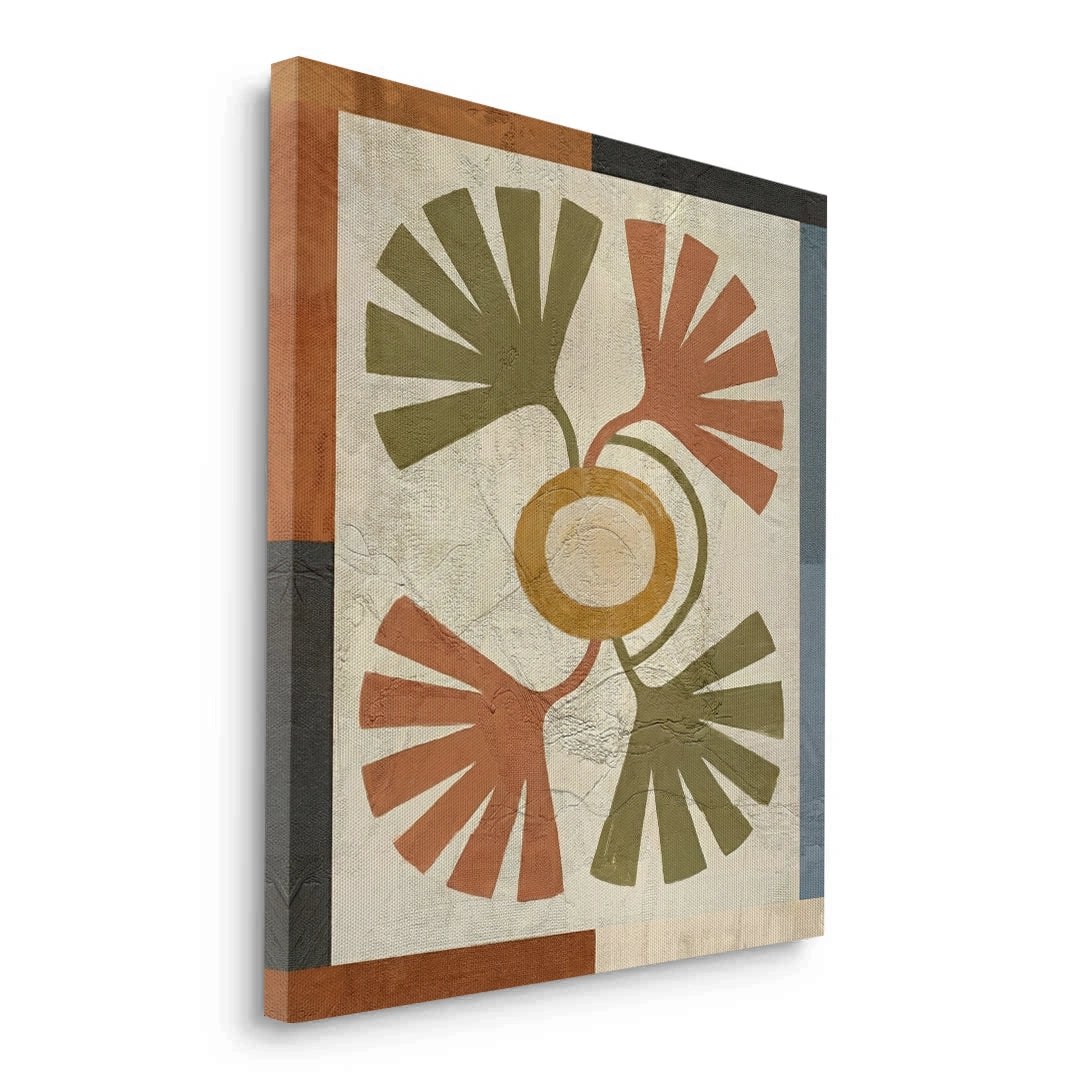 2Symmetrical Botanical Radiance Organic Shapes - Canvas