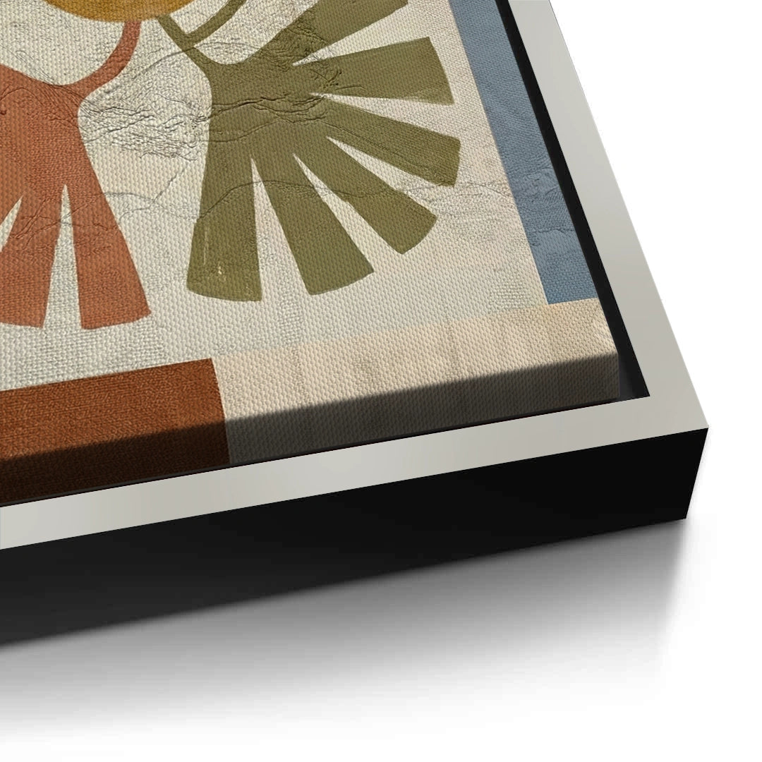 2Symmetrical Botanical Radiance Organic Shapes - Canvas