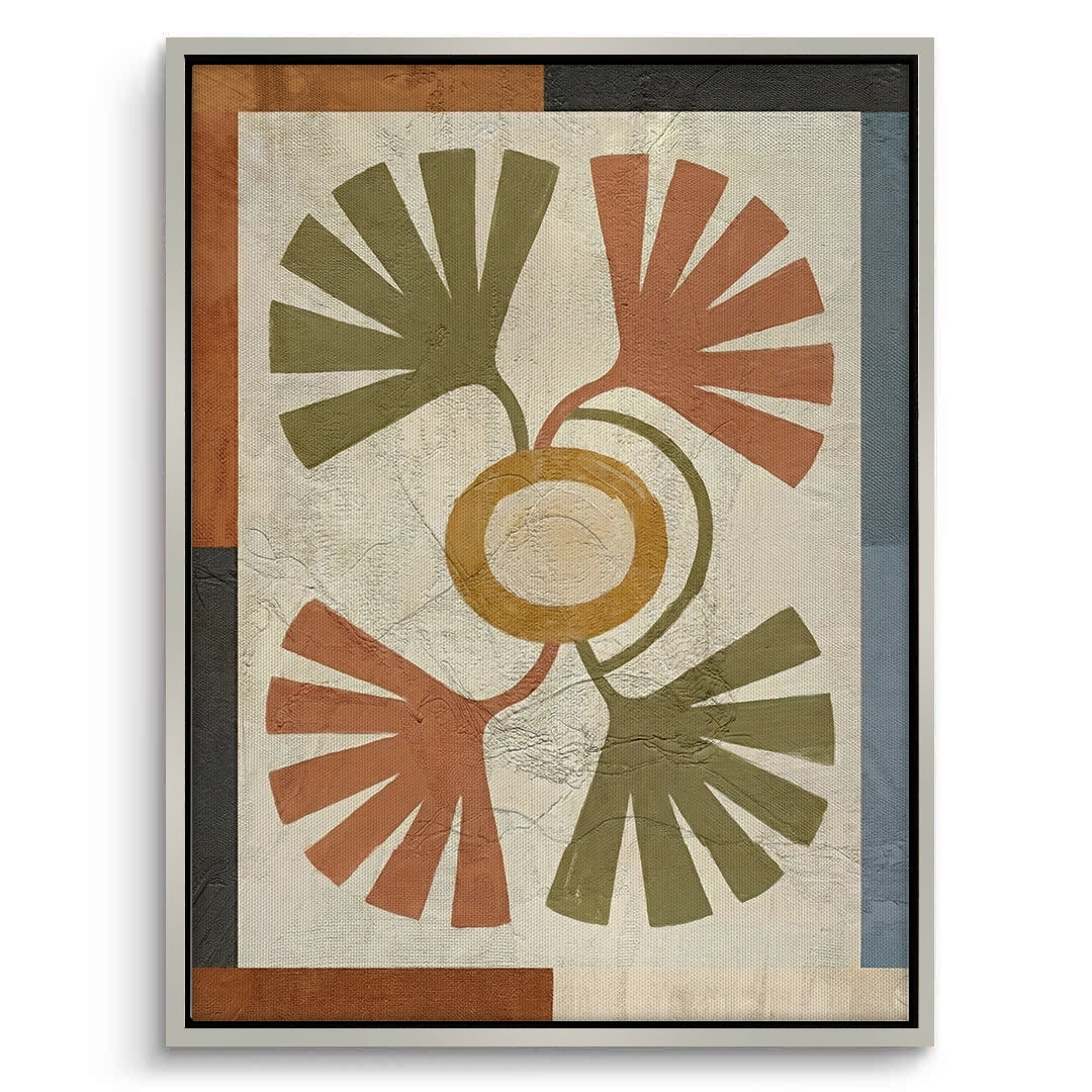 2Symmetrical Botanical Radiance Organic Shapes - Canvas