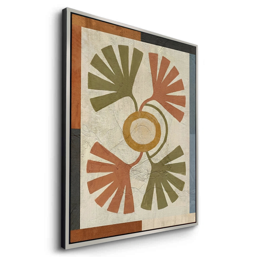 2Symmetrical Botanical Radiance Organic Shapes - Canvas