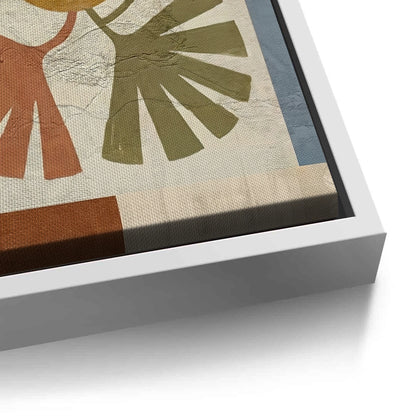 Symmetrical Botanical Radiance Organic Shapes - Canvas