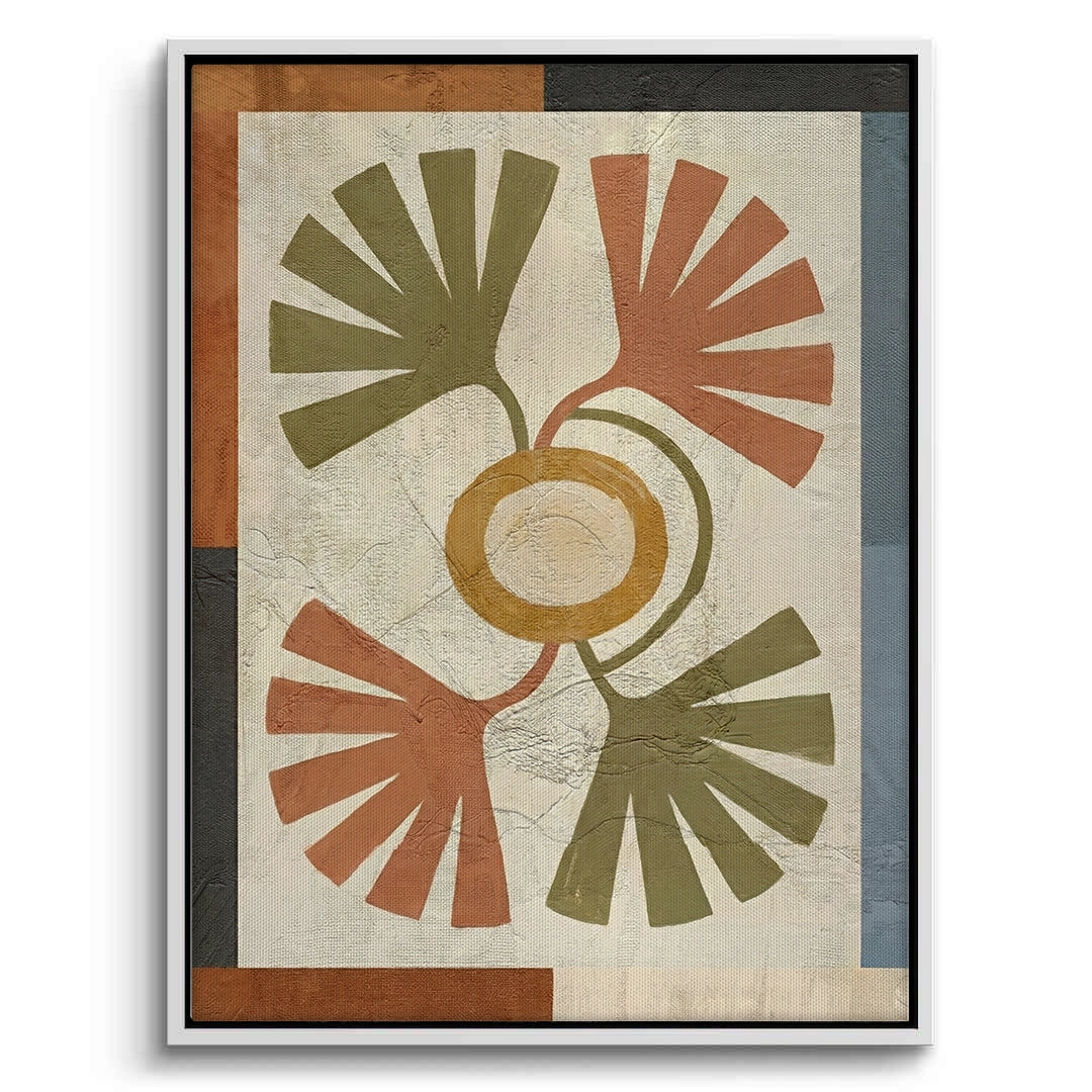 2Symmetrical Botanical Radiance Organic Shapes - Canvas