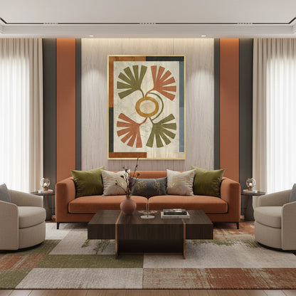 Symmetrical Botanical Radiance Organic Shapes - Fine Art