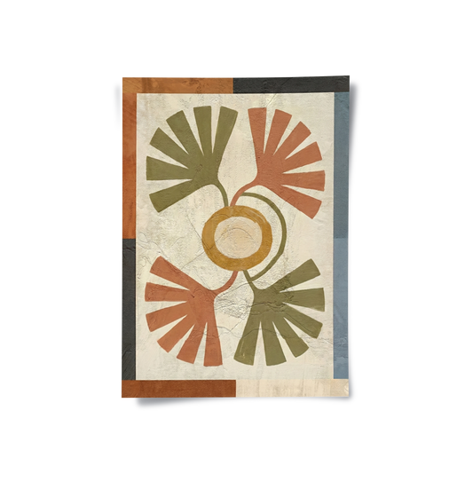 Symmetrical Botanical Radiance Organic Shapes - Poster