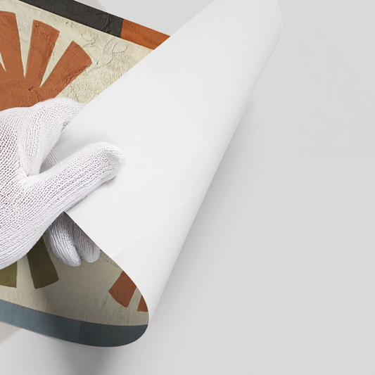 Symmetrical Botanical Radiance Organic Shapes - Poster