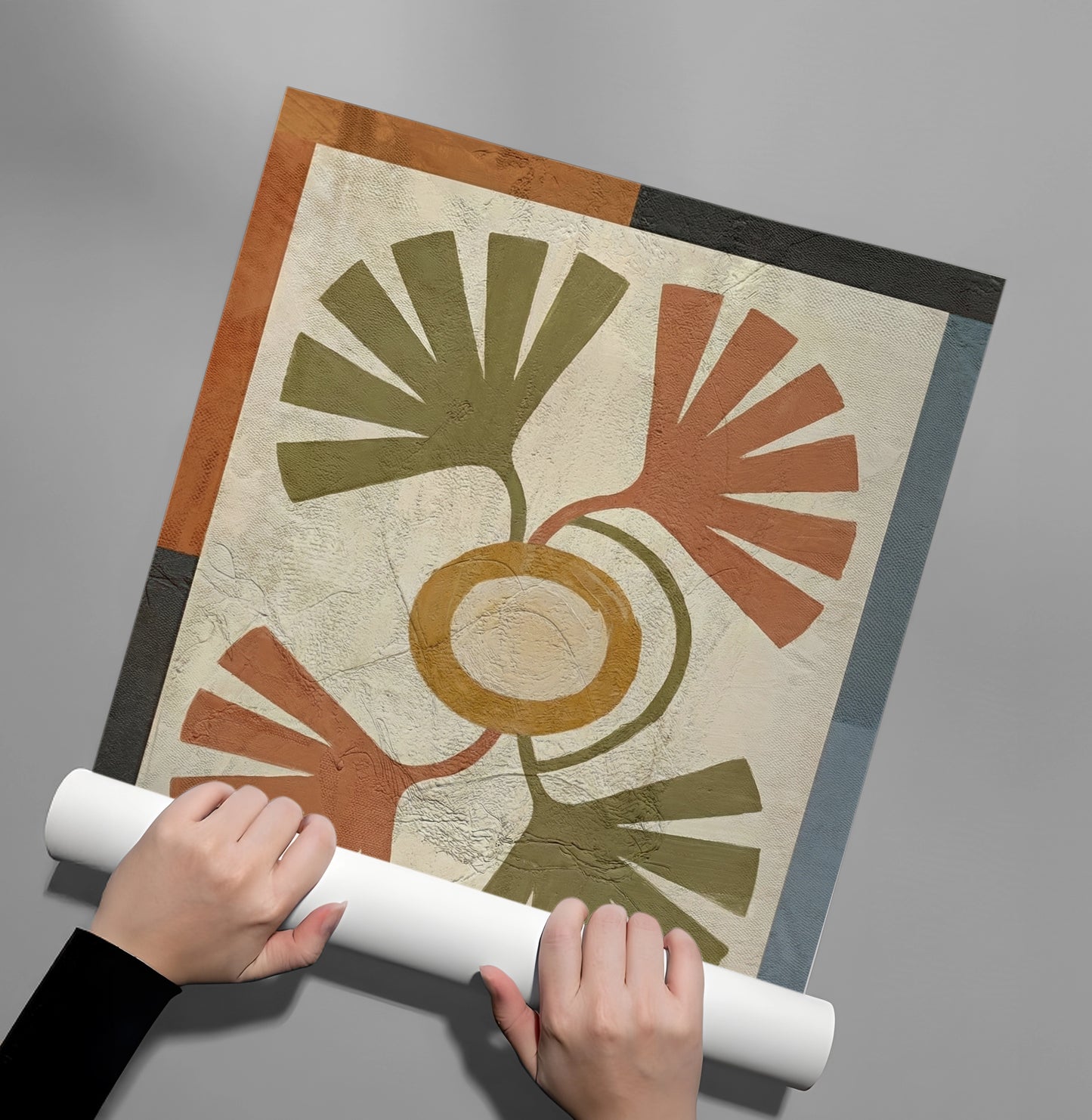 2Symmetrical Botanical Radiance Organic Shapes - Poster