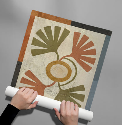 Symmetrical Botanical Radiance Organic Shapes - Poster