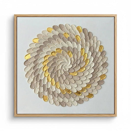 Tactile Beige Petal Painting #TBPE330