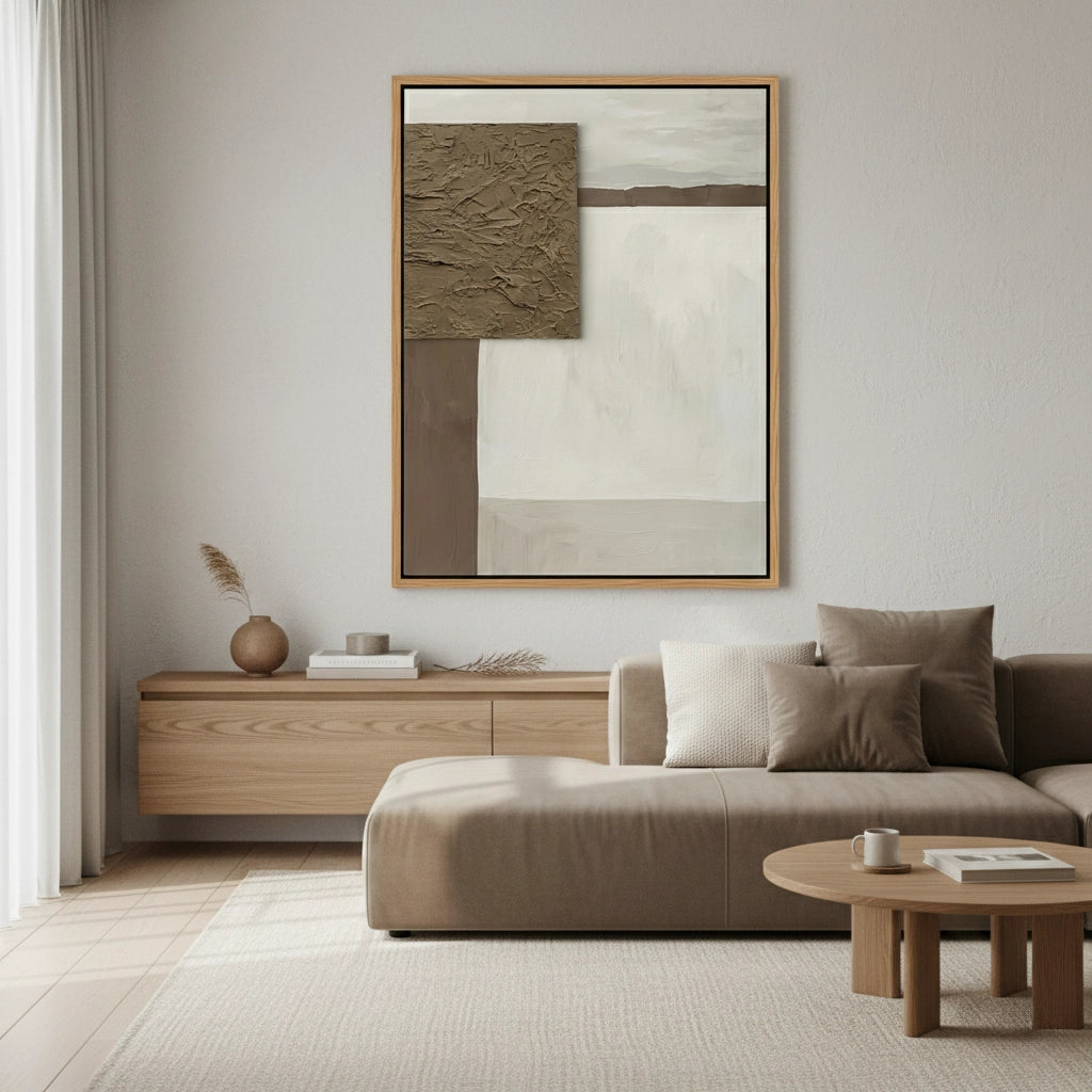 2Tactile Brown Square Painting #TBSQ330