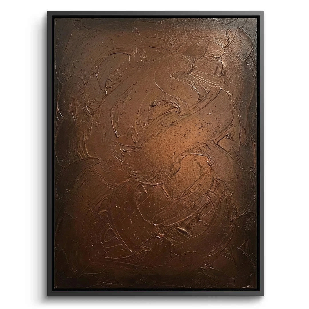 2Tactile Copper Abstract Painting #TCAB330