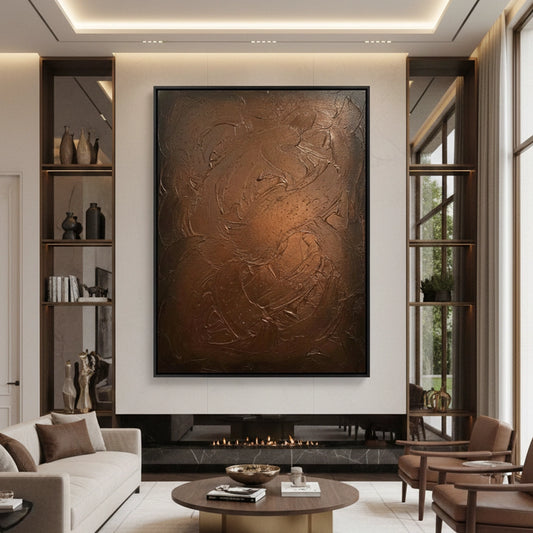 Tactile Copper Abstract Painting #TCAB330
