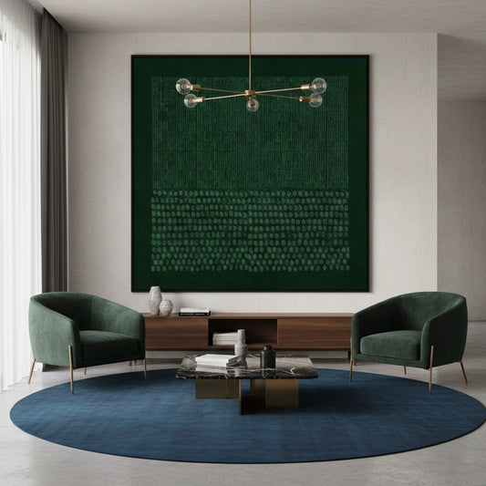 Tactile Emerald Geometric Painting #TEGE330
