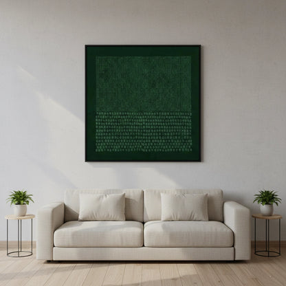 Tactile Emerald Geometric Painting #TEGE330